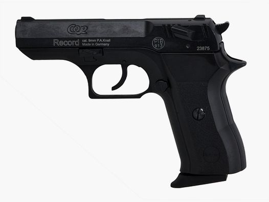 Schreckschuss Pistole Record Cop matt schwarz Kaliber 9 mm P.A.K. (P18)