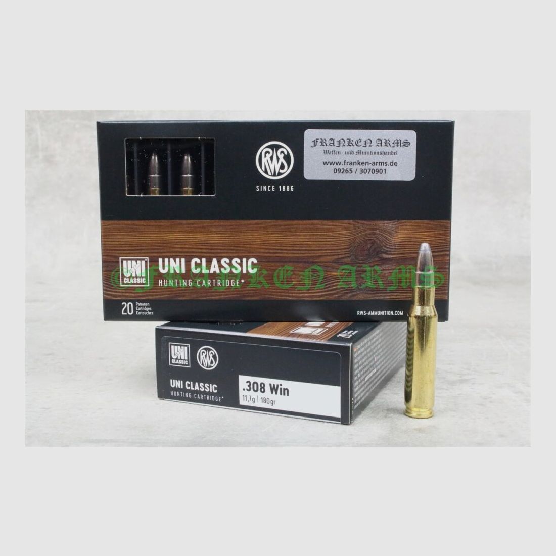 RWS UNI Classic .308 Win. 180gr. 11,7g 20 pièces prix dégressif