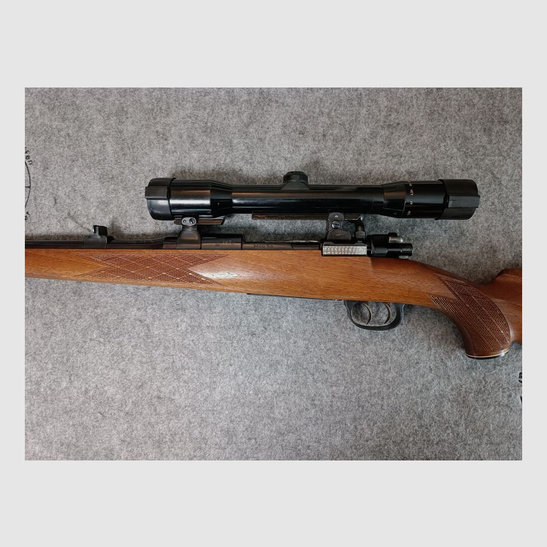 Waffen Grunder Thun	 Mauser K98 im schweizer Kaliber mit ZF Diavari D 1,5-6x42
