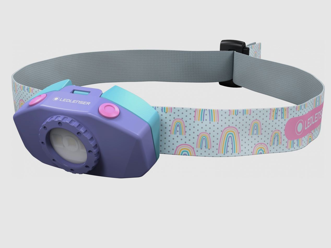 Ledlenser 502538 Latarka czołowa dla dzieci KIDLED2 fioletowa 40 lumenów
