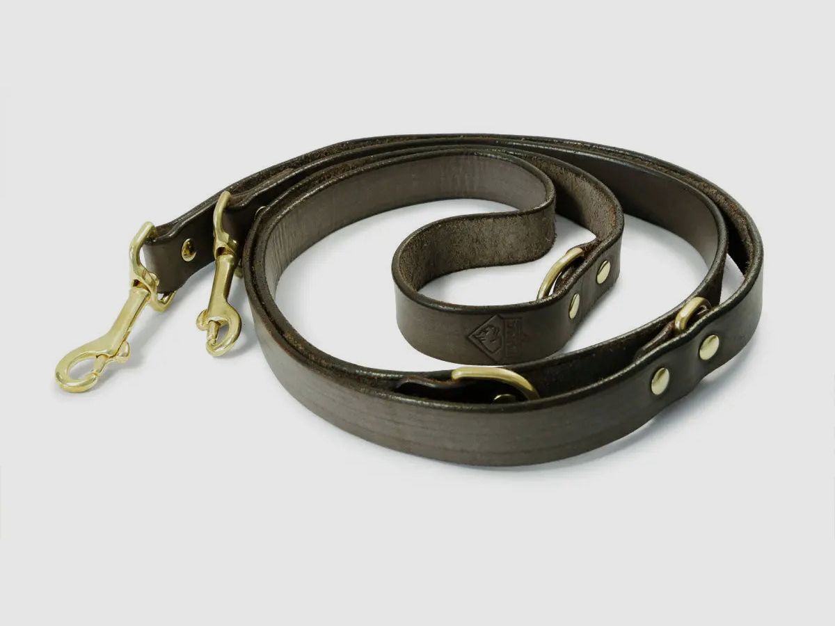 PUMA Leder- Hundehalsband + Leine