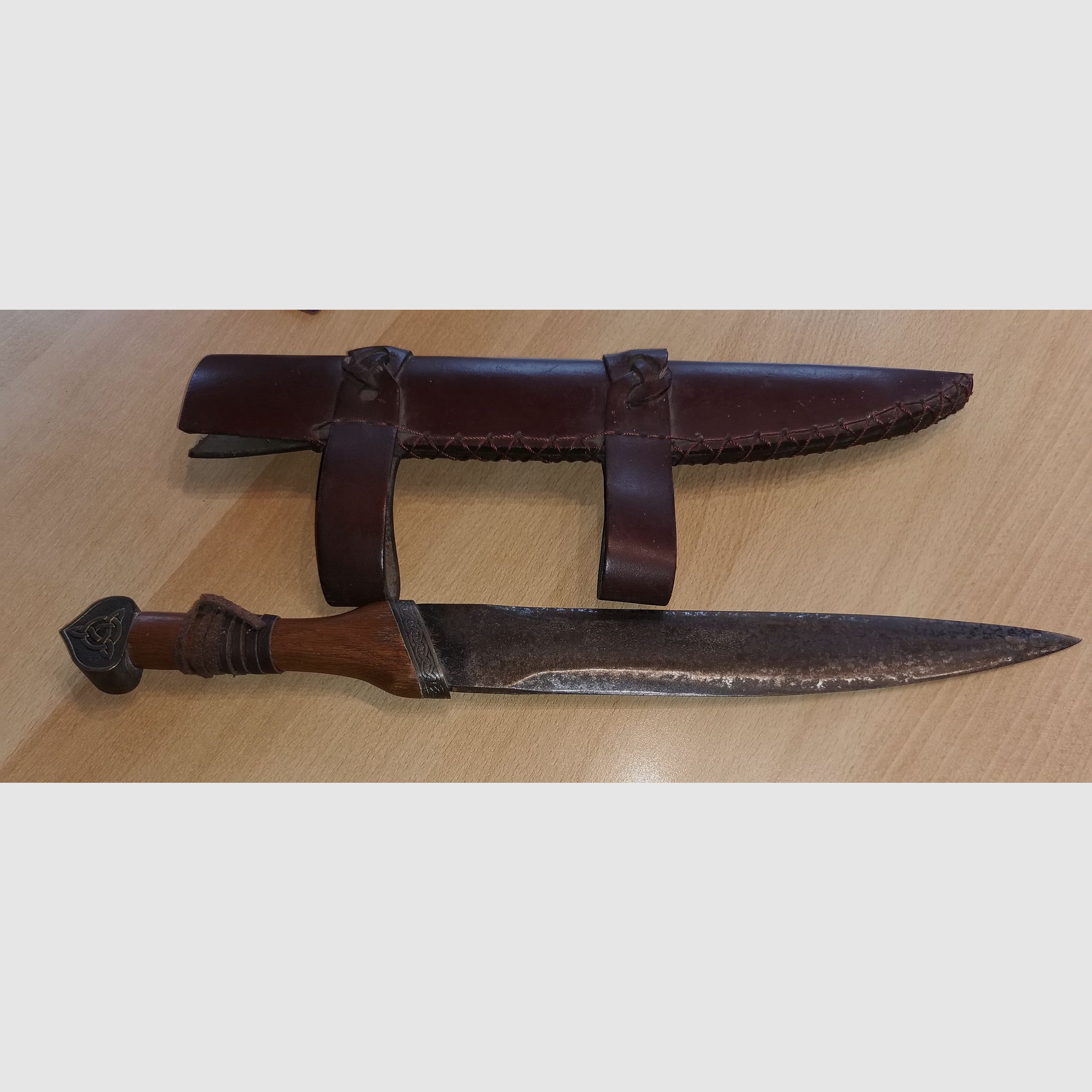 Skramasax/Sächsisches Sax Messer mit Scheide