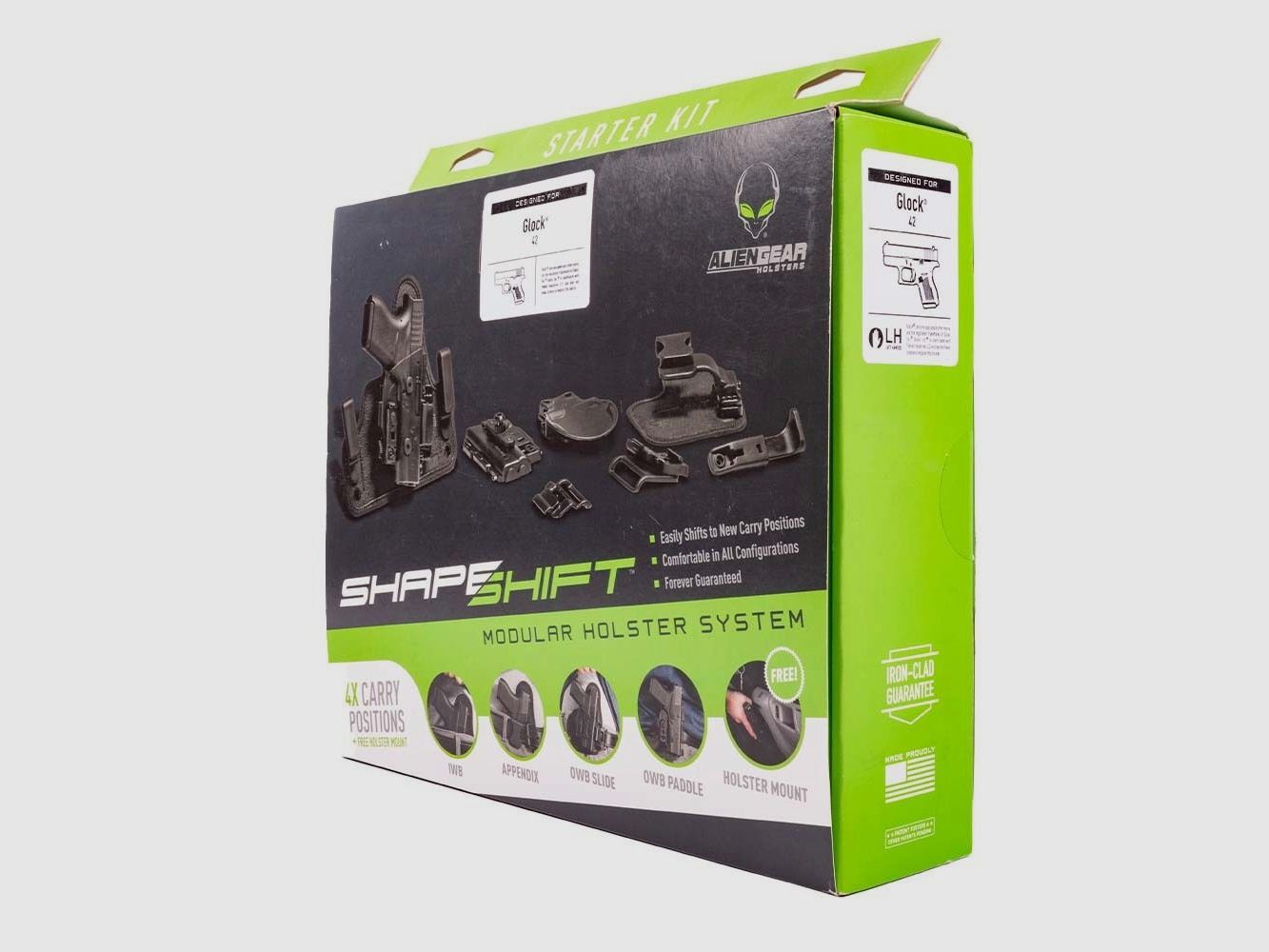 Aliengear Holsters ShapeShift Starter Kit Glock 42 Linkshänder