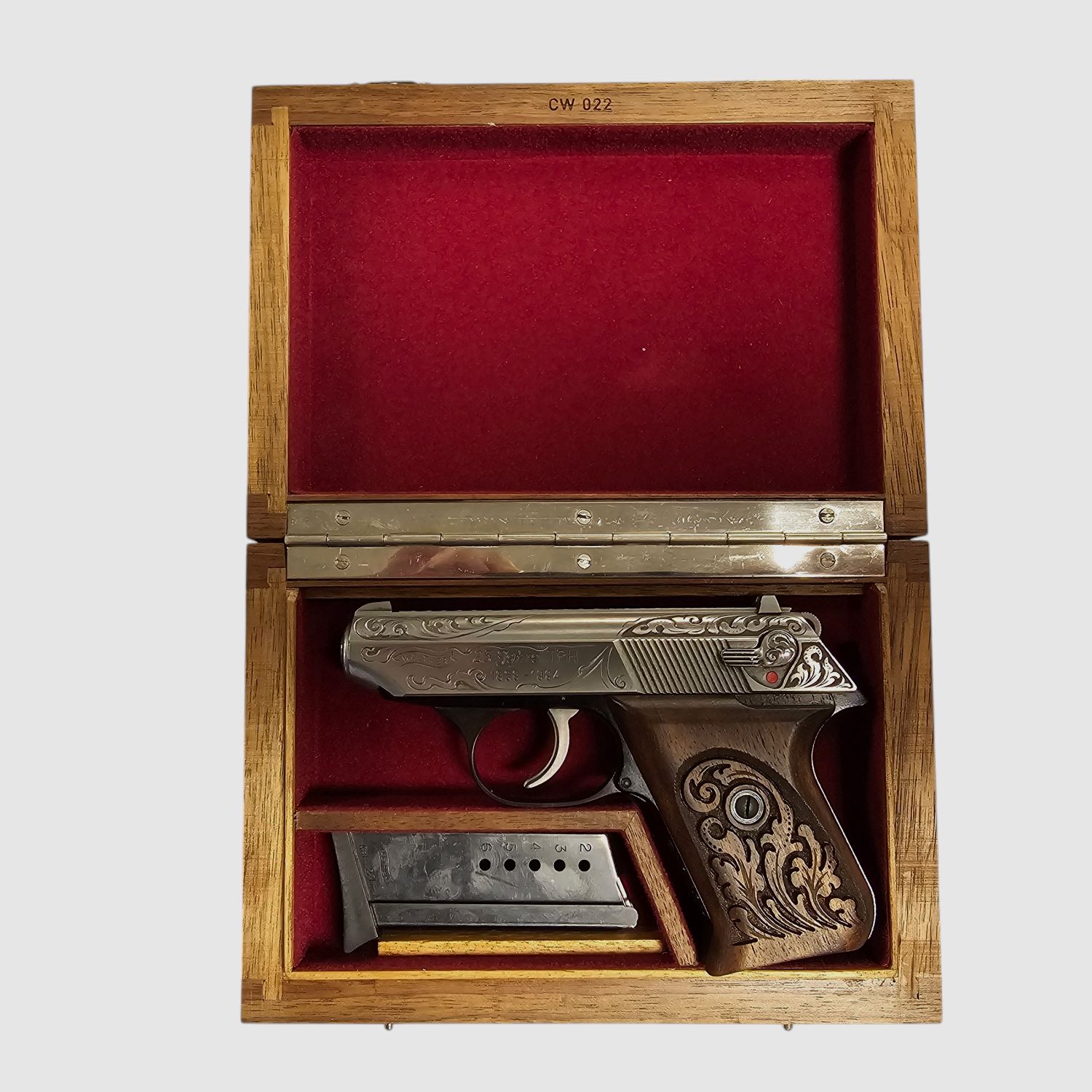 Walther in Holzschatulle Pistole 22lr - Sammlerstück aus Erbe. Guter Zustand - 25 Jahre TPH Eidtion 1969-1994