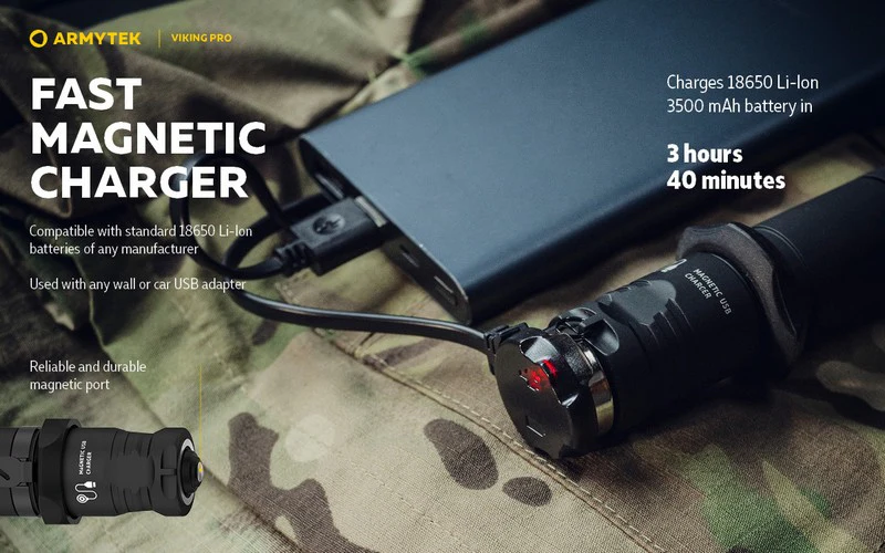 LAMPE ARMYTEK Viking Pro Magnet USB Extended Set – 2050 Lumen Warm, Bild 12 von 20