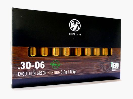 RWS .30-06 Evolution Green 9,0g/139gr Cartouches de fusil sans plomb