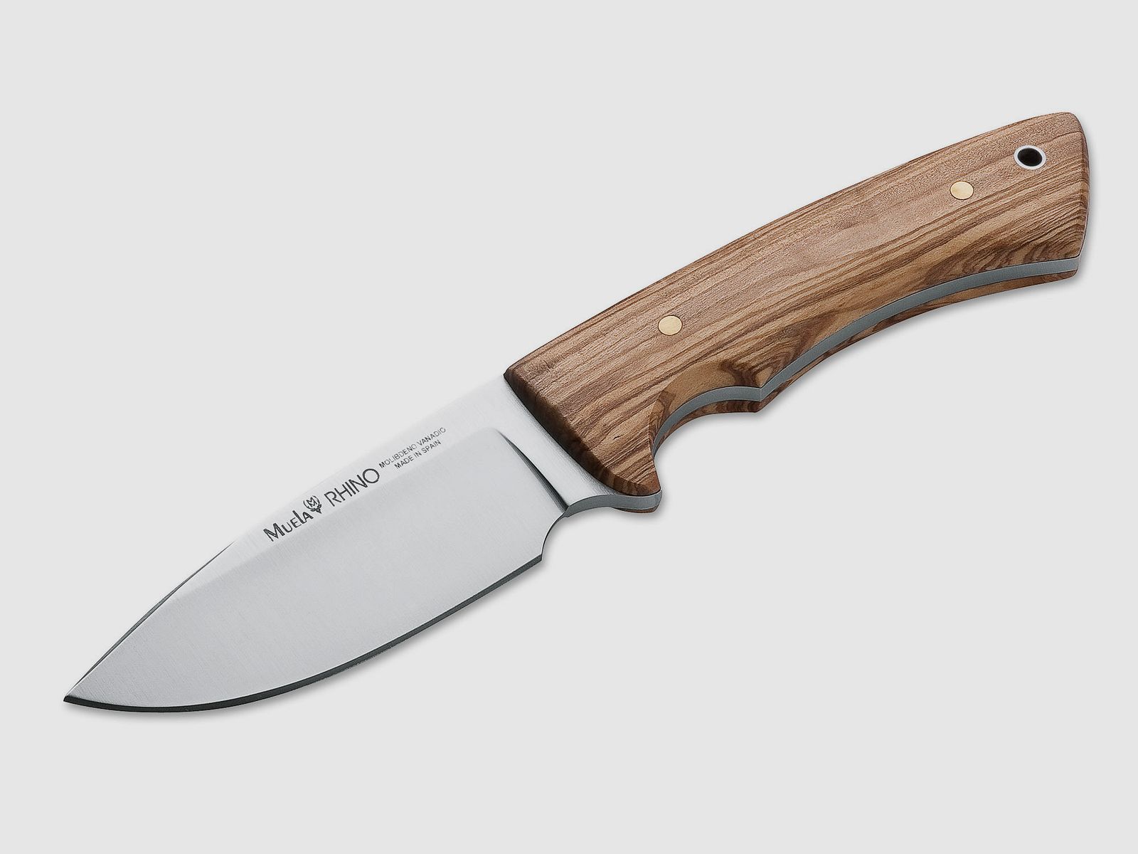 MUELA RHINO OLIVE Messer mit Lederscheide Skinner