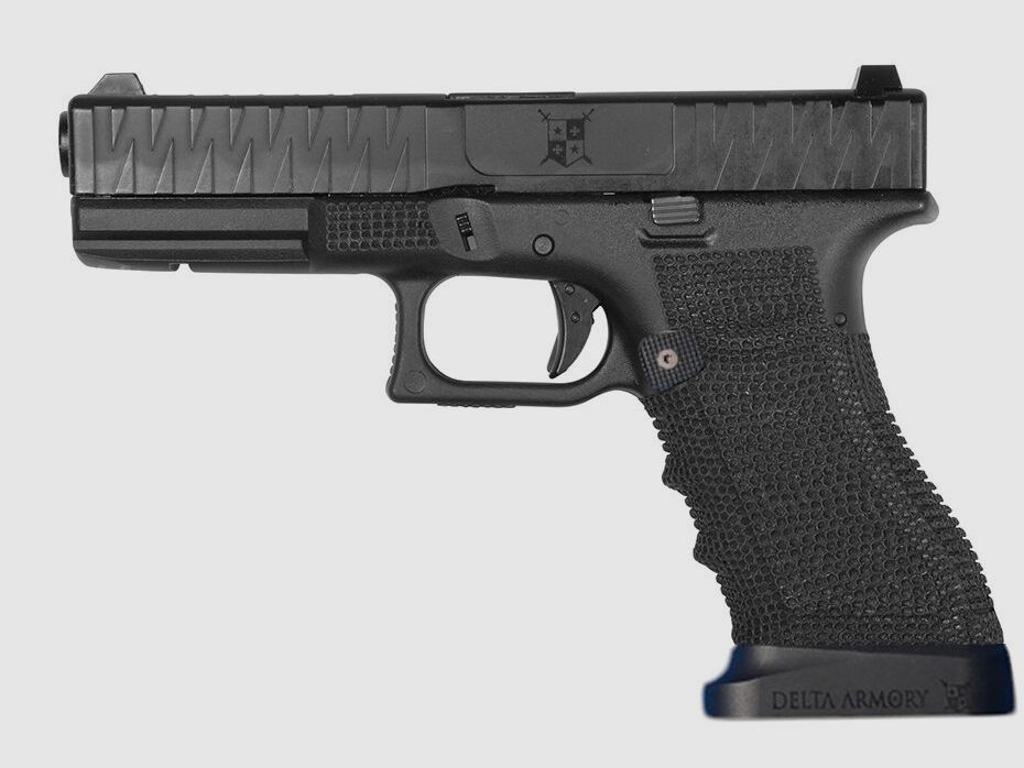 P05 GBB Airsoft Pistole mit Grip Stippling in Schwarz | Delta Armory
