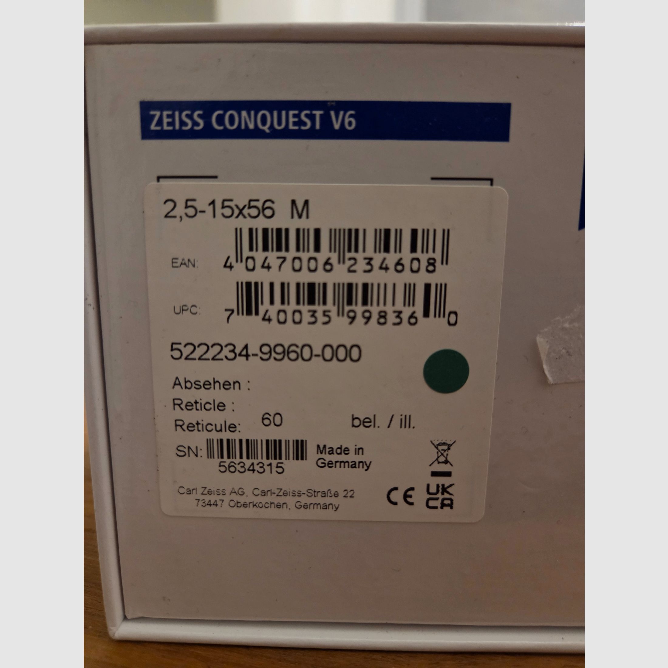 Zeiss Conquest V6 2.5-15x56 M