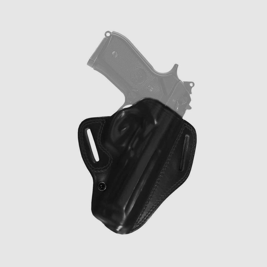 Offenes Pancake Lederholster für Pistolen Beretta 92/96/98/Brigadier,Taurus PT92/99/100/101 Rechtshänder Schwarz