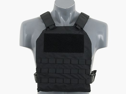 Simple Plate Carrier with Dummy Soft Armor Inserts - Black