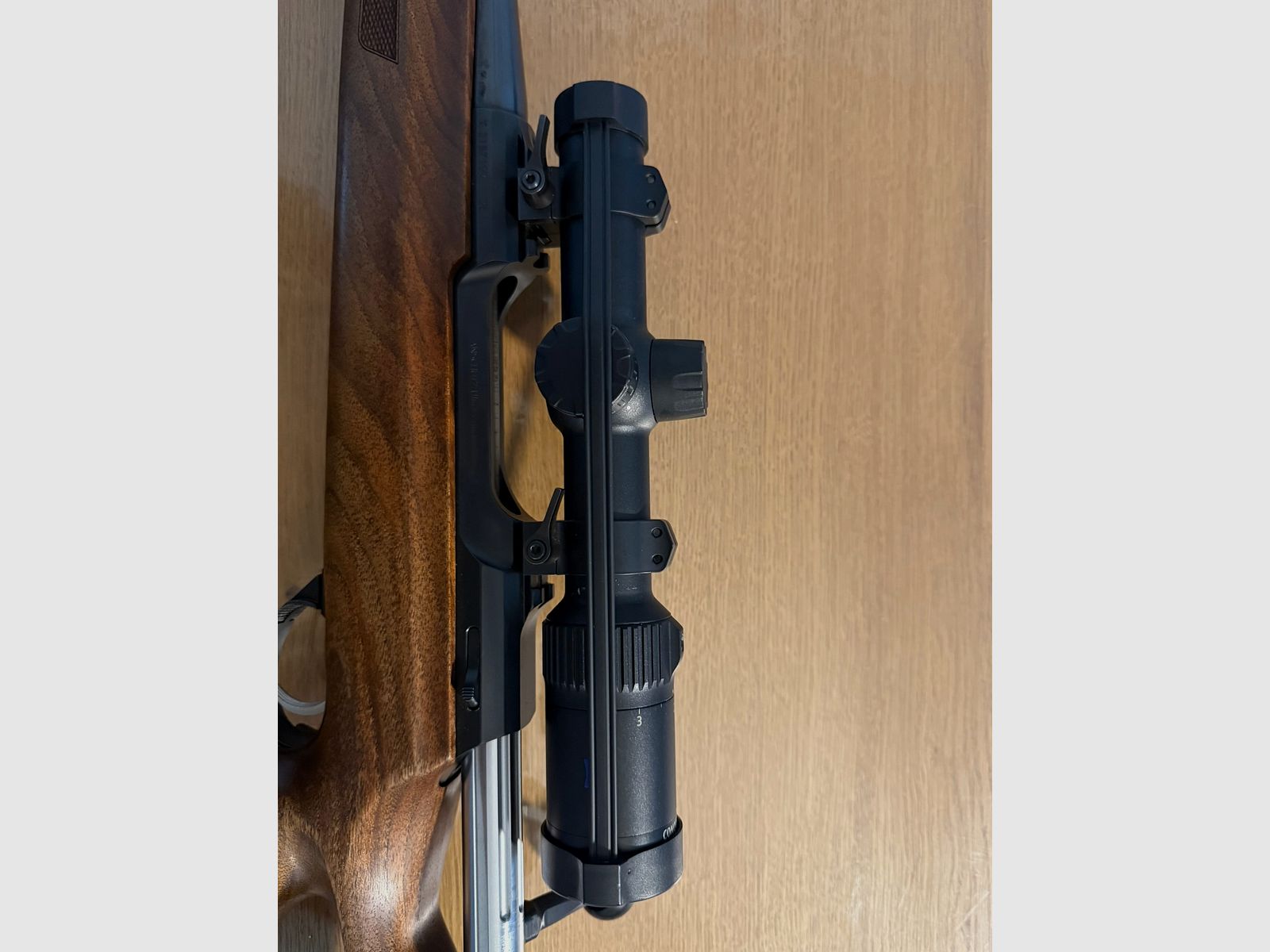 Anschütz 1782 with a hole stock in caliber .308 with Zeiss Conquest V4 1-4x24