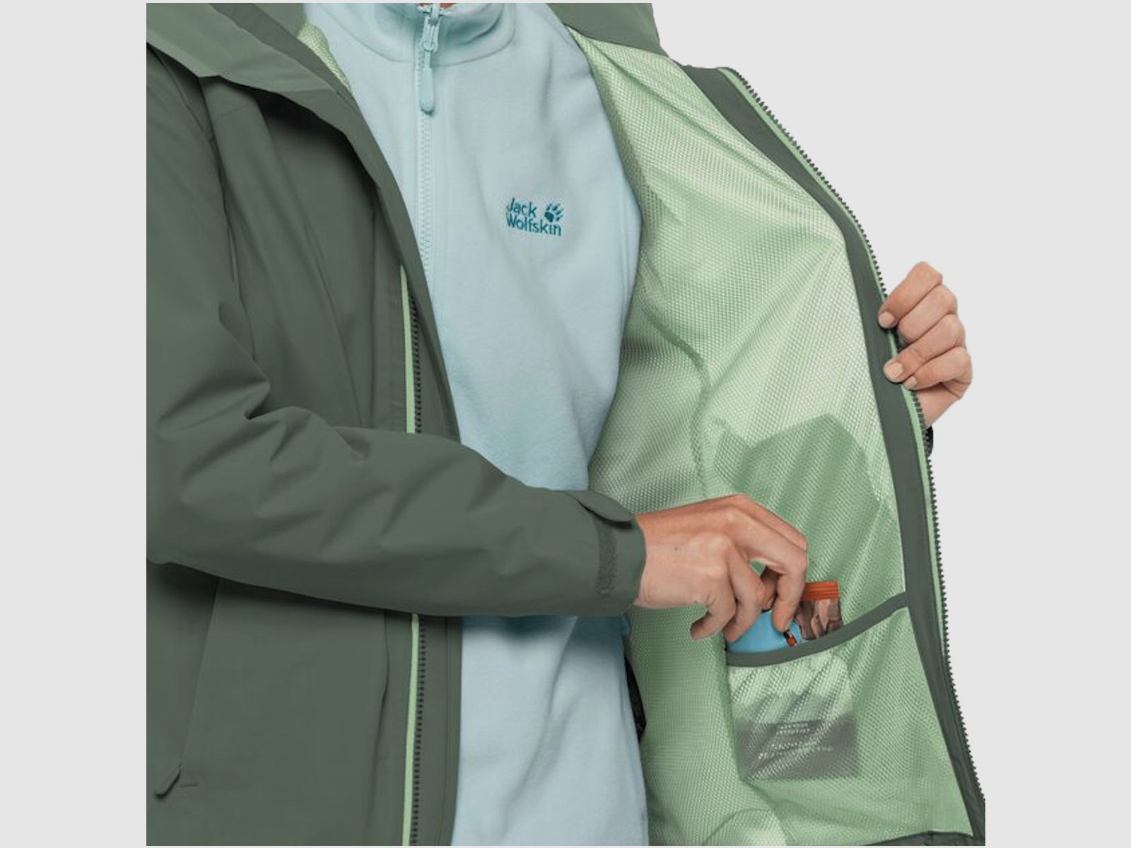 JACK WOLFSKIN Evandale Jacke W Hedge Green