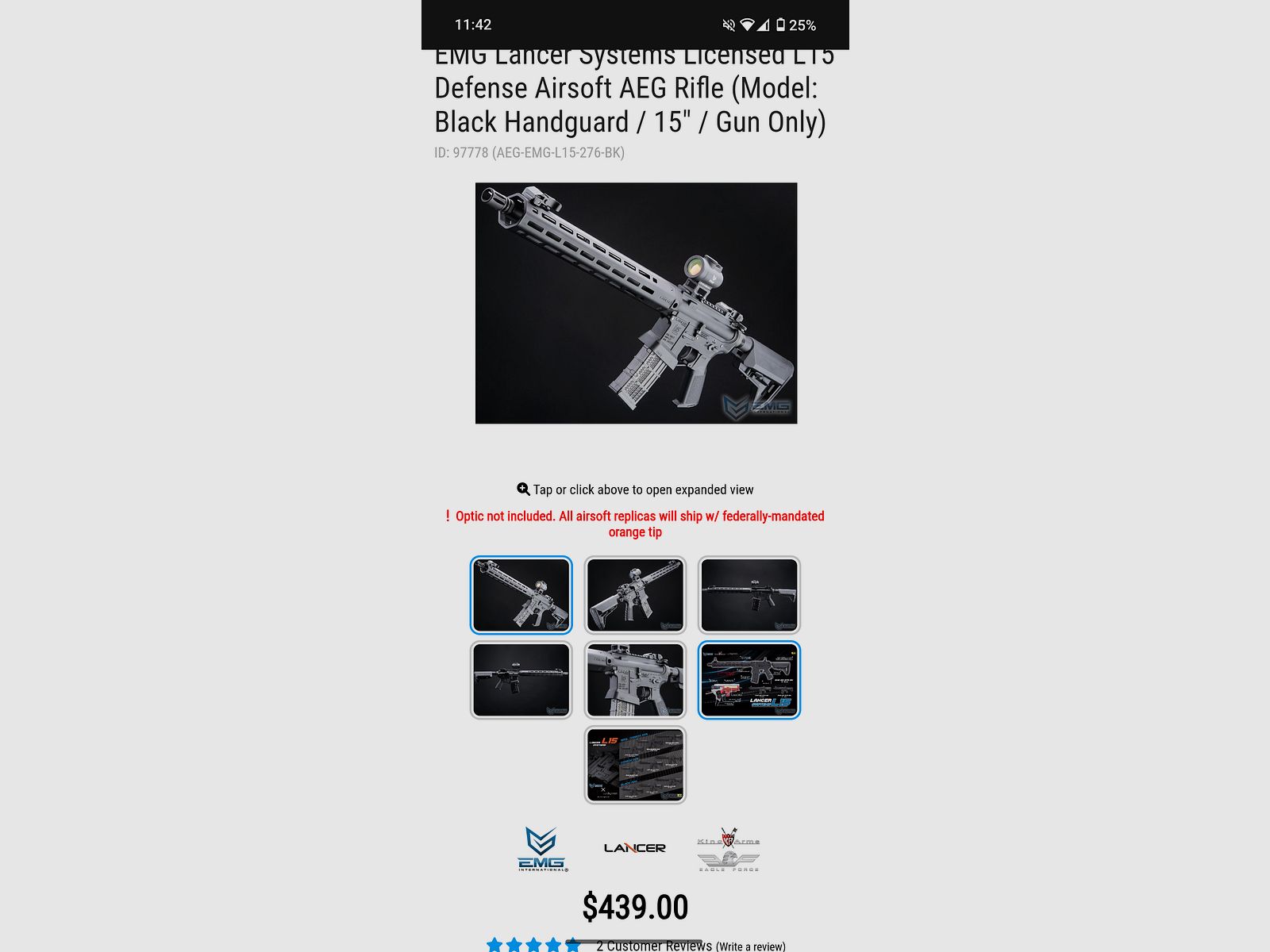 King Arms Lancer L15 