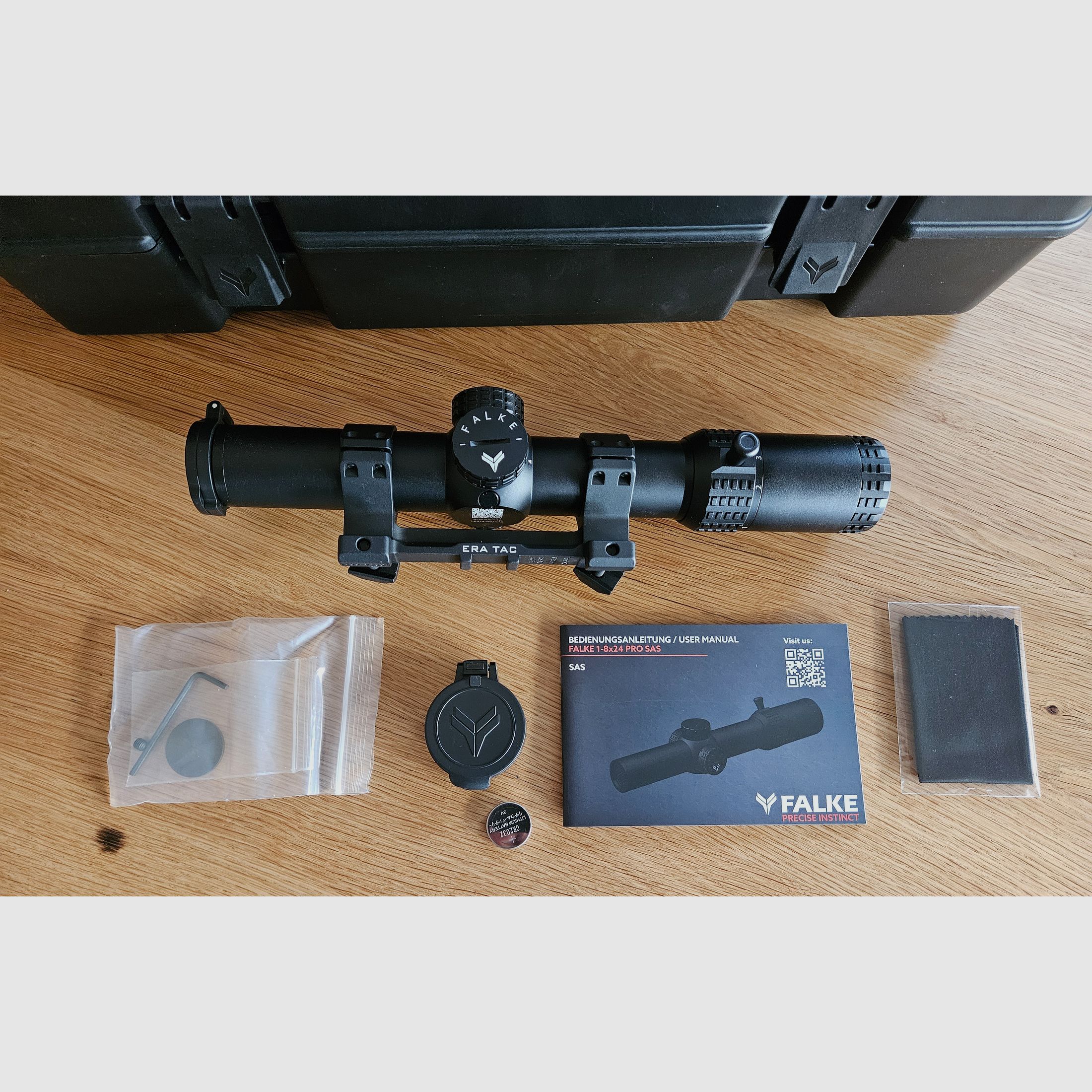 Falke 1-8x24 PRO SAS telescopio / LPVO / FFP / incluido ERATAC 34mm montaje en bloque