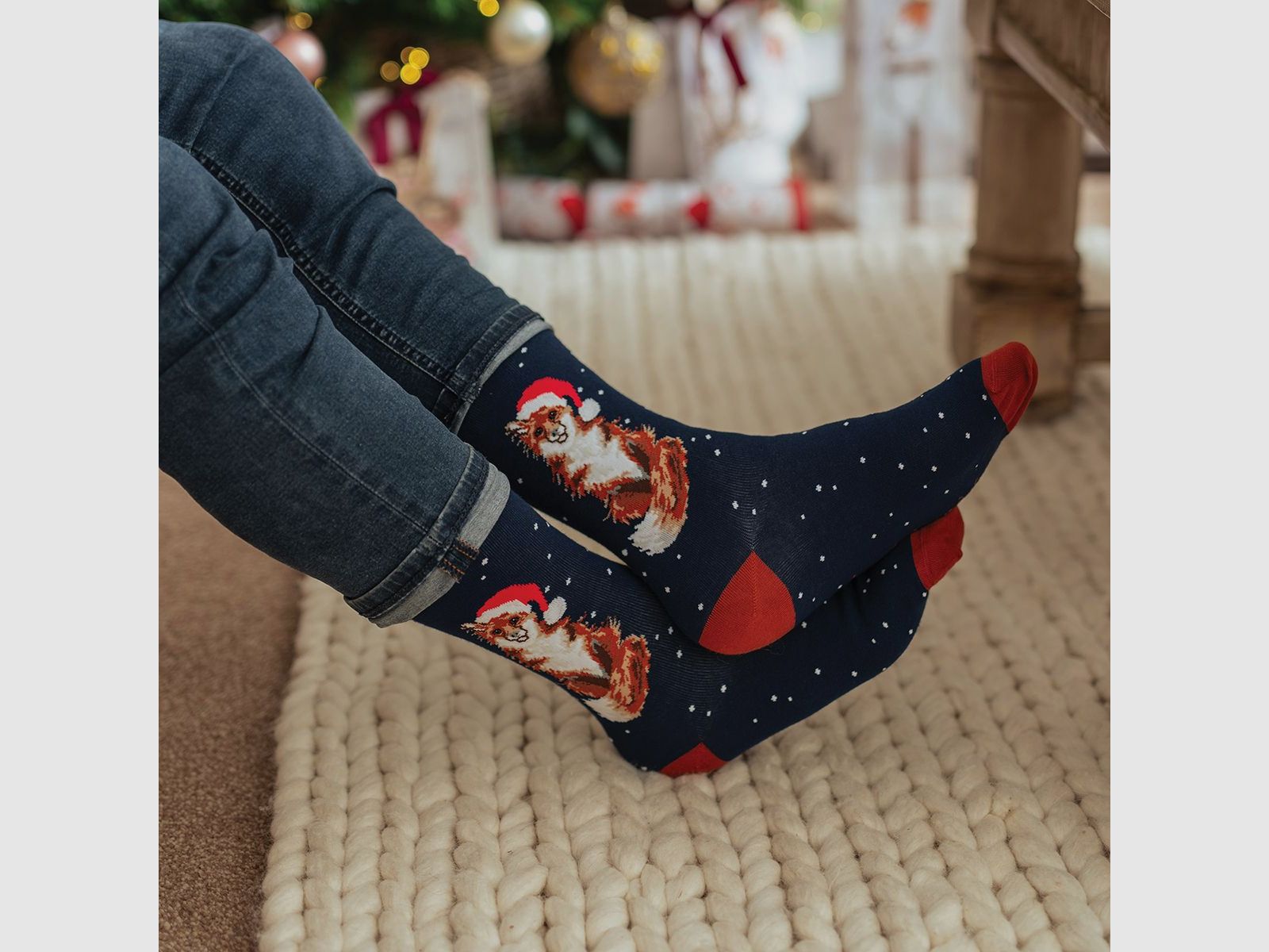 Wrendale Herren - Socken "Festive Fox"