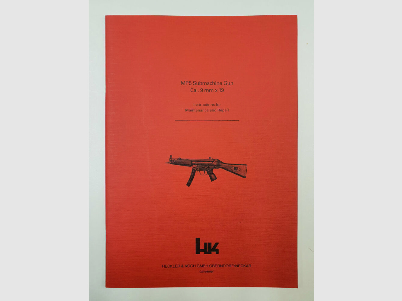 Heckler & Koch original HK MP5 SUBMACHINE GUN INSTRUCTIONS FOR MAINTENANCE AND REPAIR ID-No. 927859 ENG