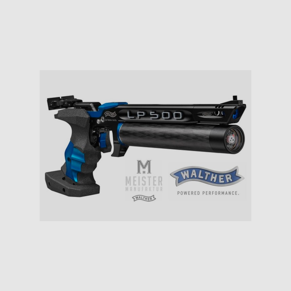 WALTHER LP500-M EXPERT - DESIGN BLAU - MECHANISCHER ABZUG - MEISTERMANUFAKTUR