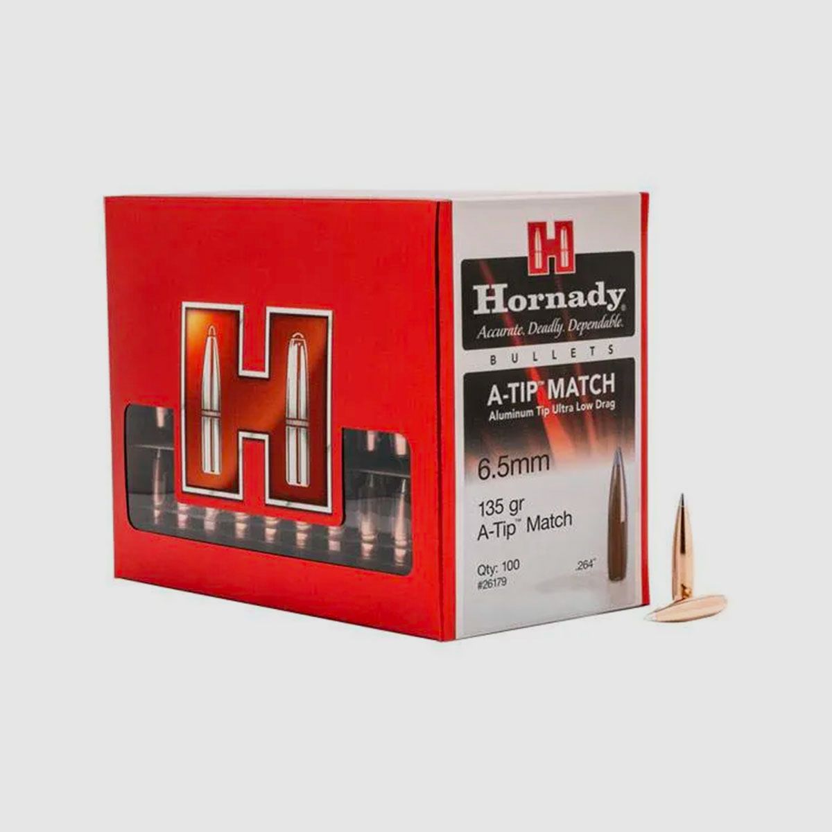RELOADING BULLE – HORNADY – 6.5mm .264 135 gr A‑Tip® Match