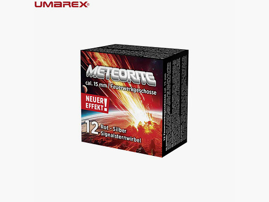 UMAREX SEGNALE STELLA VORTICE METEORITE 15mm rosso-argento 15 colpi