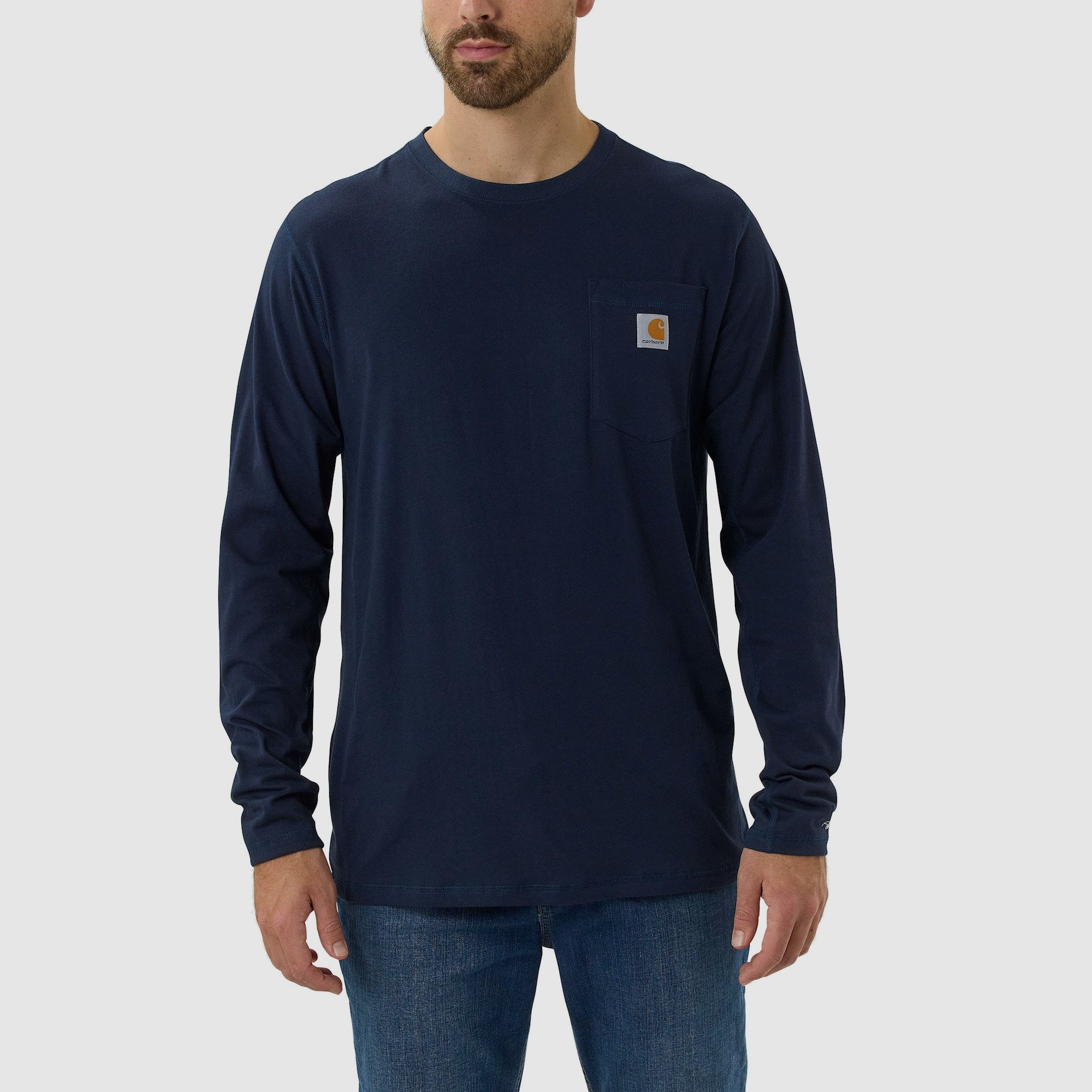 Carhartt Force Pocket T-Shirt a Maniche Lunghe Uomo Navy S