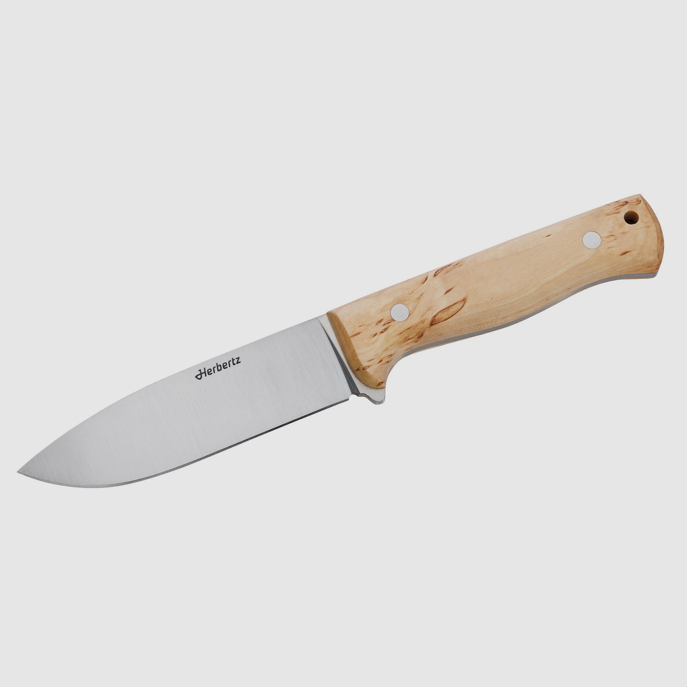 Cuchillo de exterior Herbertz con mango de maser birch