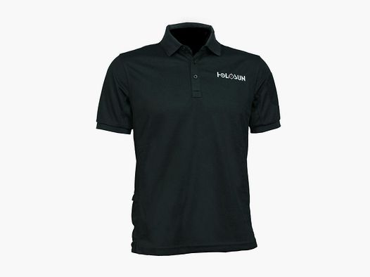 Polo-Shirt mit Stick des Holosun Logos auf der Front- und Rückseite, Handytasche und Klettfläche für Klettpatch