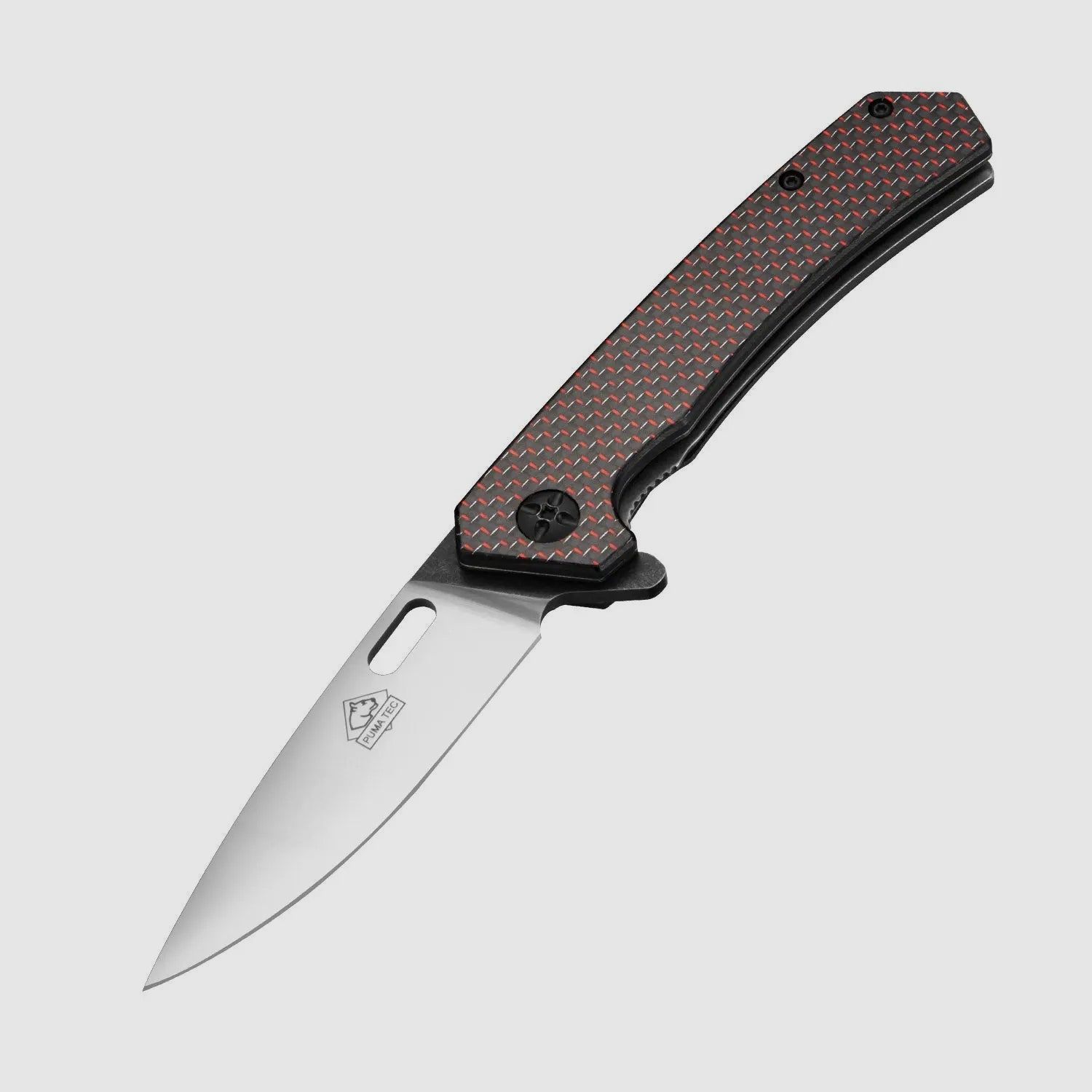 PUMA TEC Folding Knife, Carbon with Clip