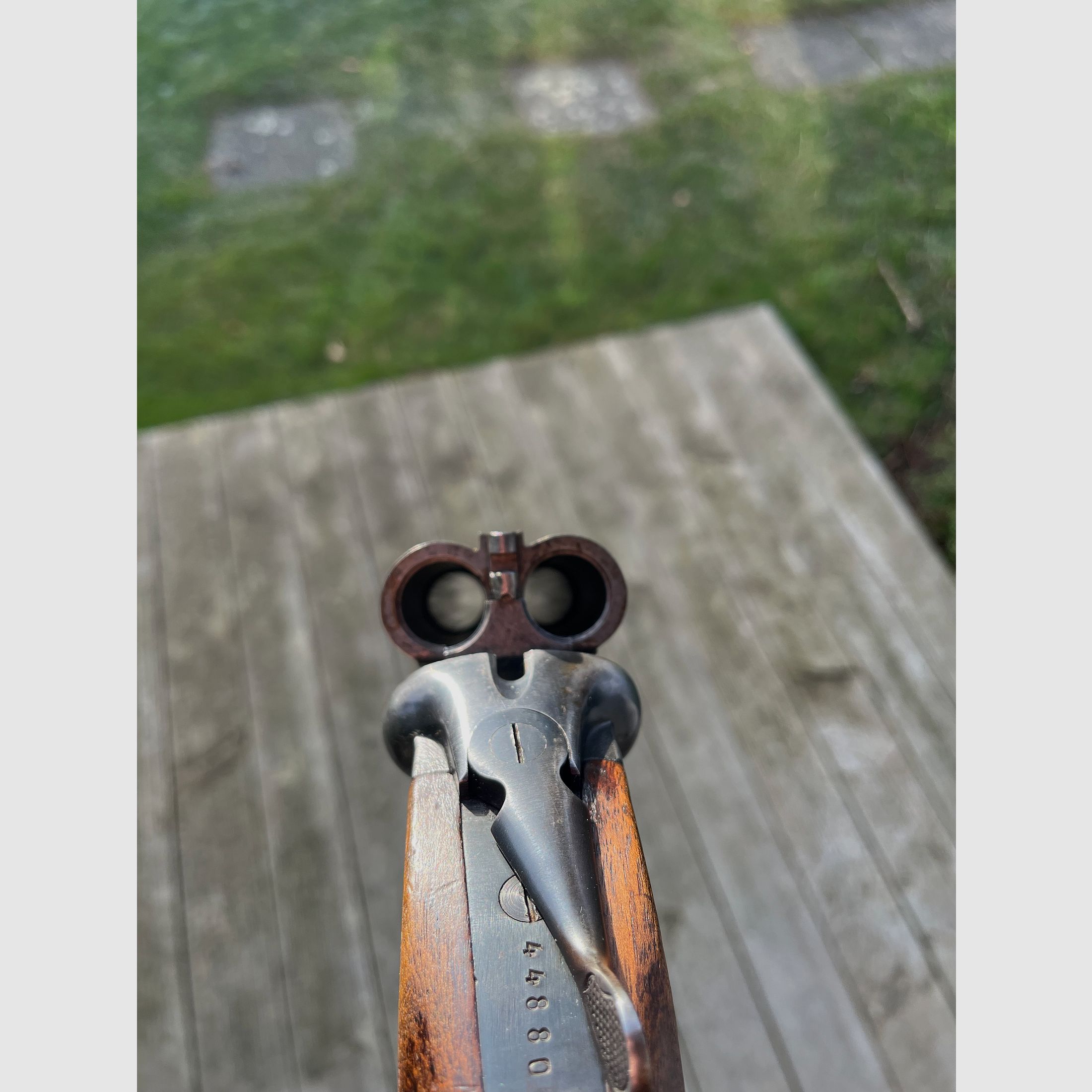 Französische Doppelflinte Manfucature d'armes de Chatellerault (MAC) Kaliber 16/65 mit Doppelabzug