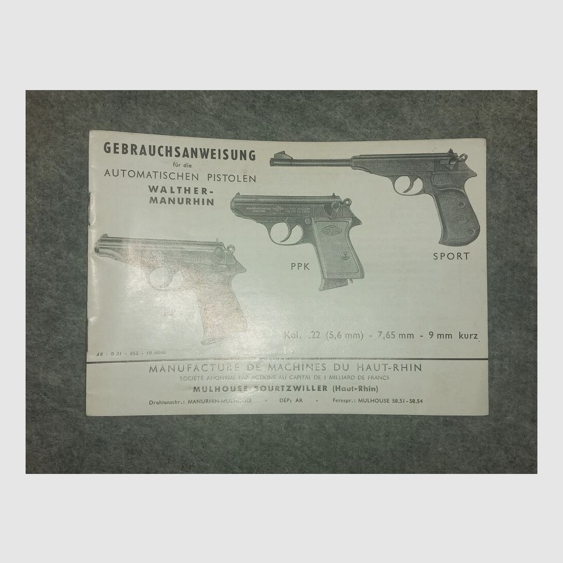 Walther Operating Instructions PP / PPK