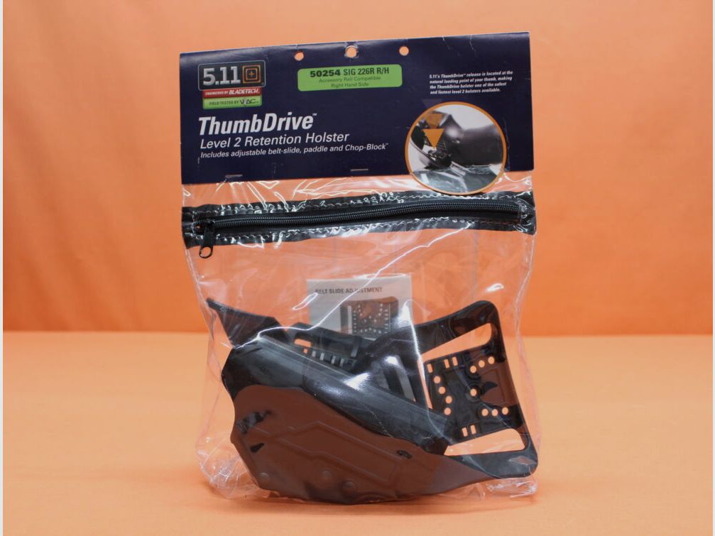 5.11 5.11 ThumbDrive Holster (50254) 019 Black: SIG Sauer P226R (mit Rail/ Zubehörschiene) rechtshand schwarz - NICHT geeignet für neue X-LINE!