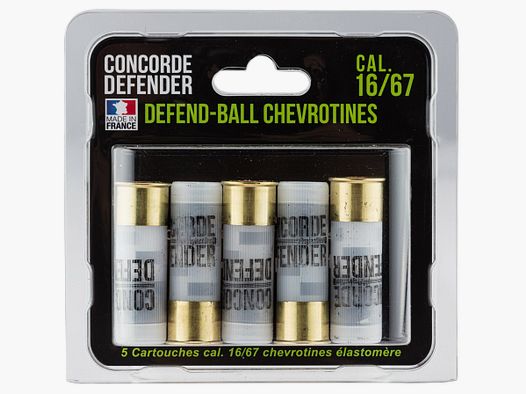 5 cartridges Defend-Ball cal. 16/67 rubber shot CONCORDE