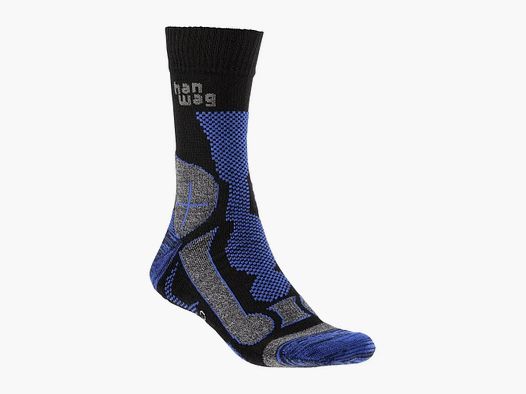 Hanwag Hanwag Socken Merino Trek schwarz royal blue - 39-41