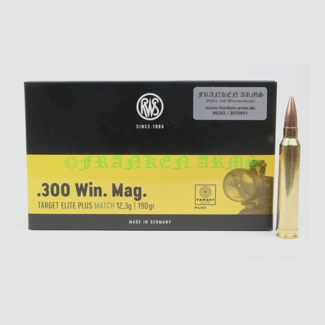 RWS Target Elite Plus .300 Win. Mag. 190gr. 12.3g 20 pieces quantity discounts