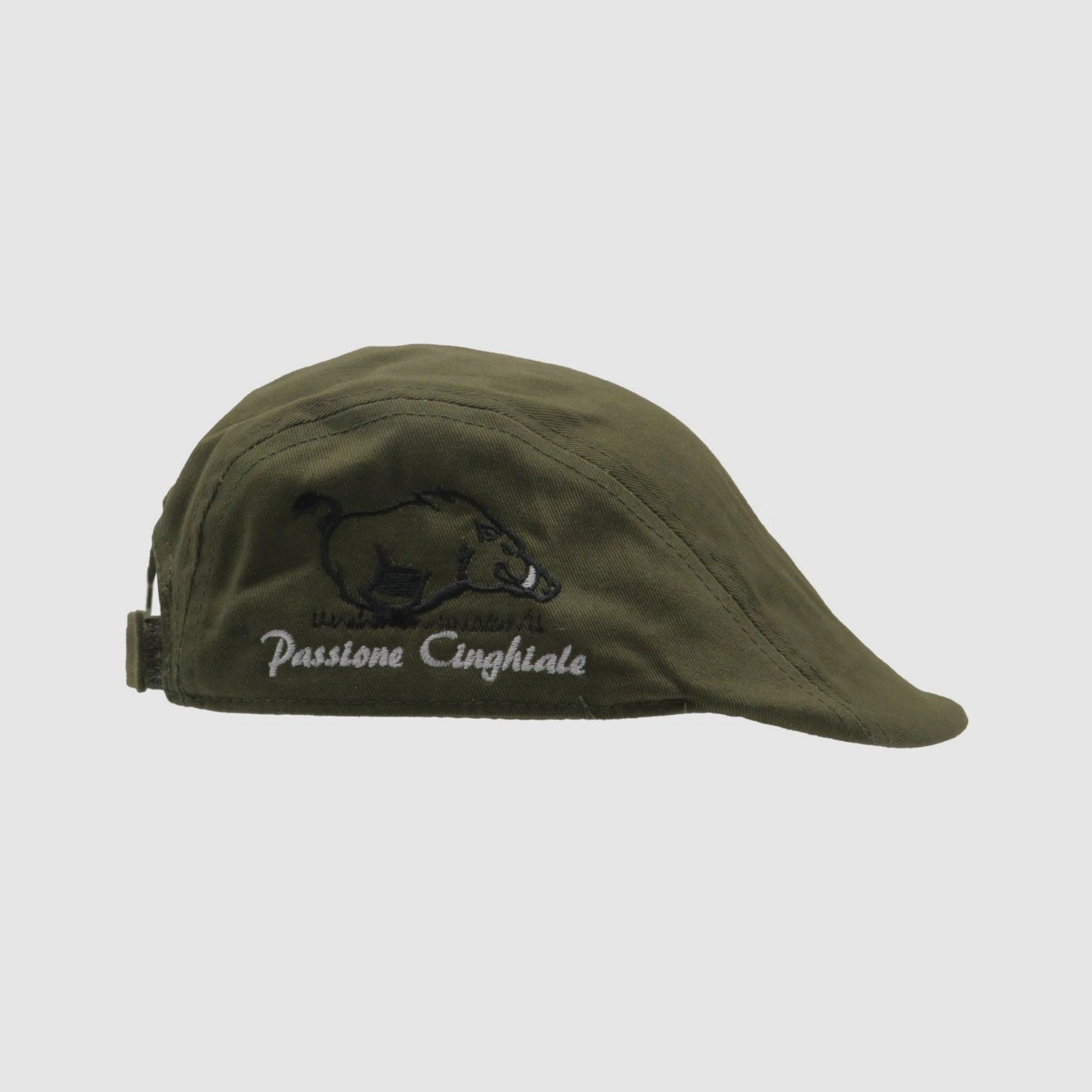 Groene pet met zwarte Passione Cinghiale borduursel, afbeelding 1 van 3