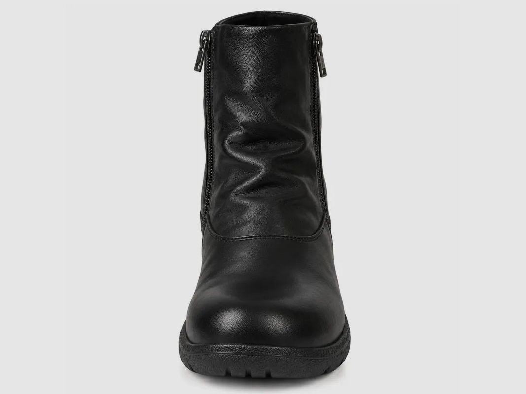 Black Dafu leather ankle boots for women, image 2 of 3