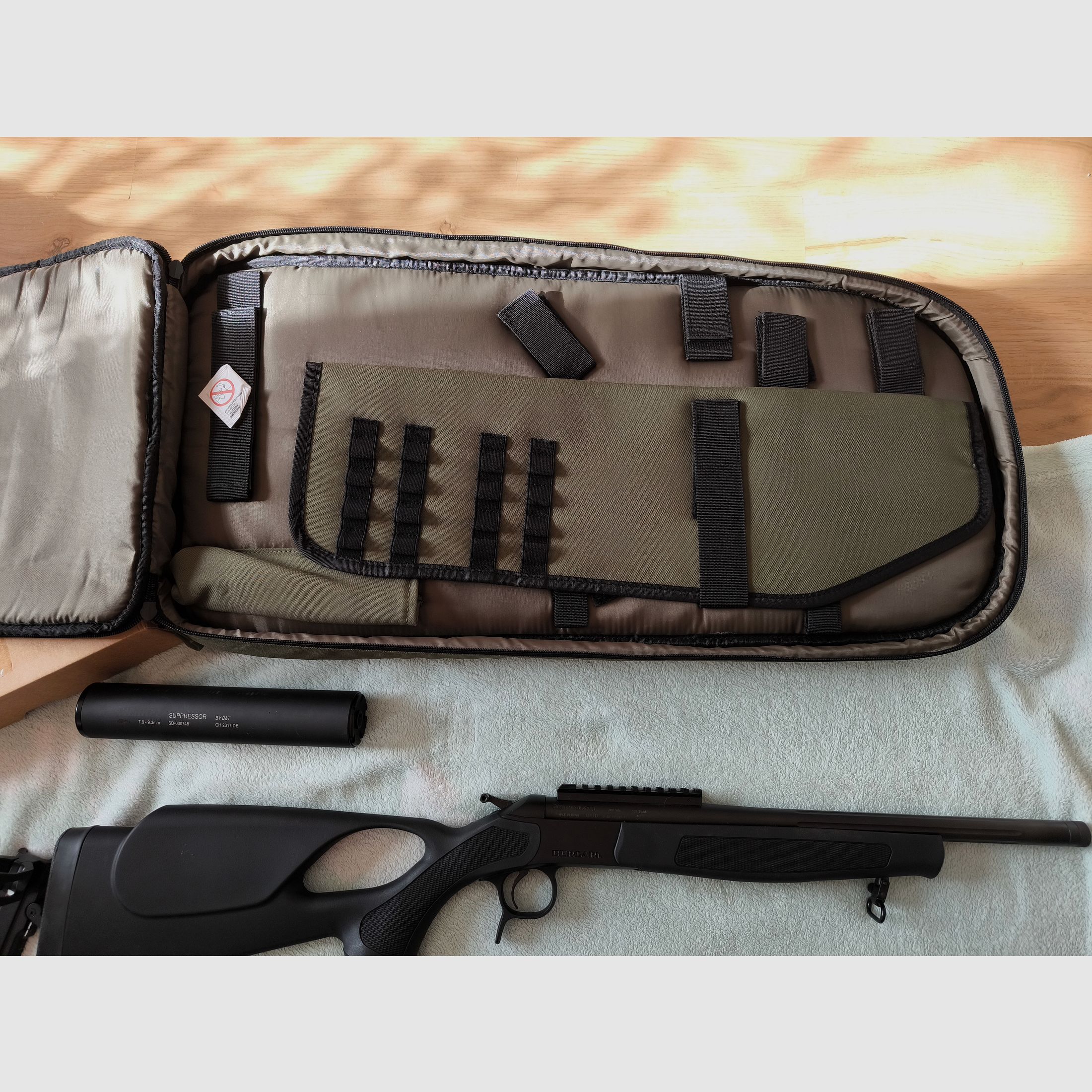 Bergara BA 13 TD with B&T silencer and Bergara backpack, absolutely as new!