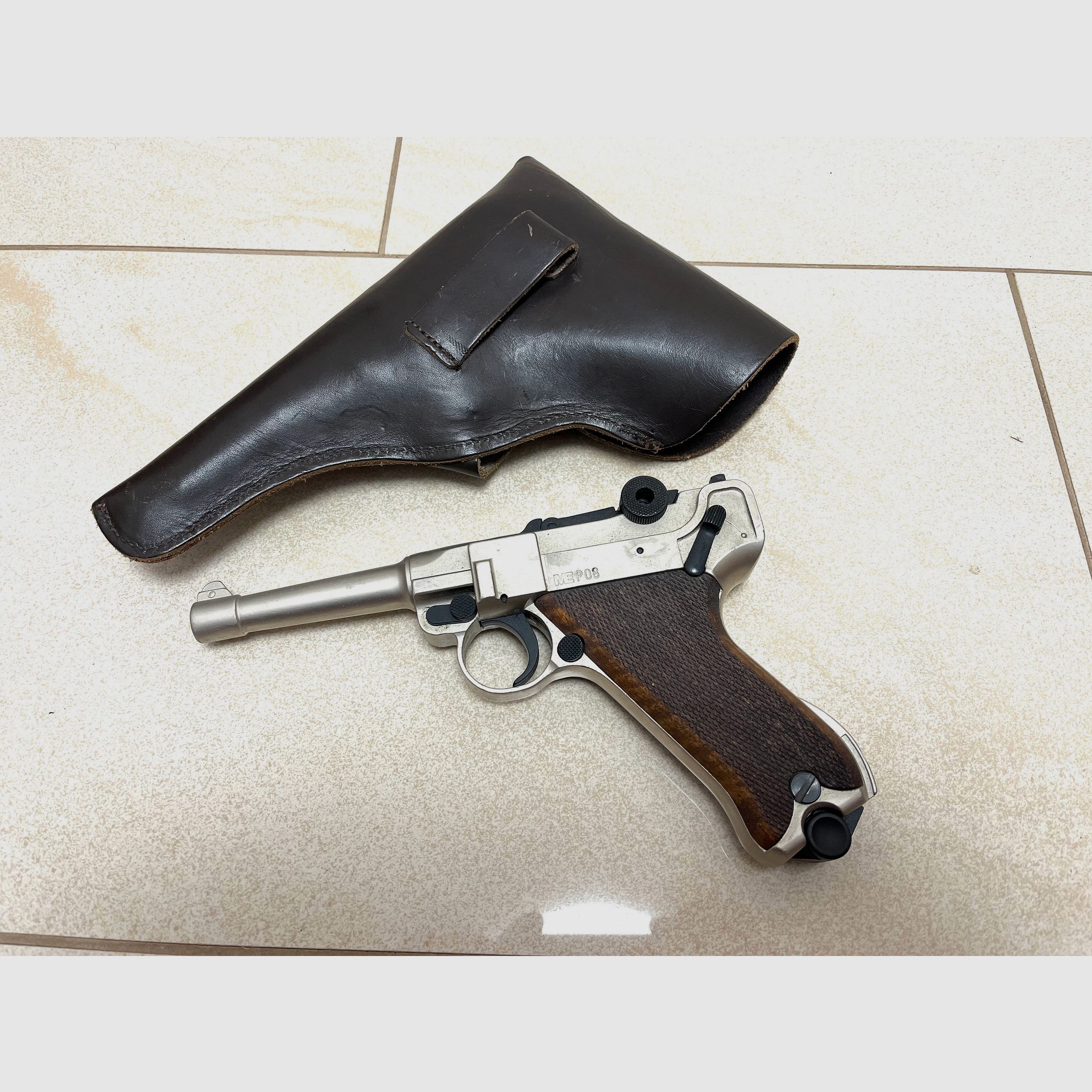 ••• Luger P08 Holster / Pistolentasche - Leder •••