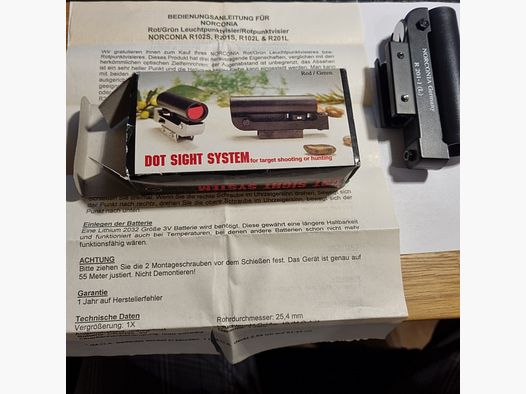 Leuchtpunktvisier Norconia Germany R 201-1 L, Dot Sightsystem für Luftgewehr