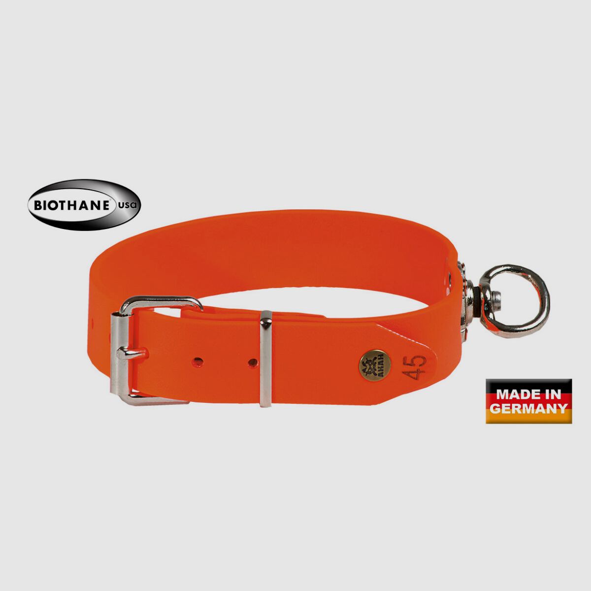 AKAH Biothane® Schweißhalsung mit Schnallverschluss 55 cm