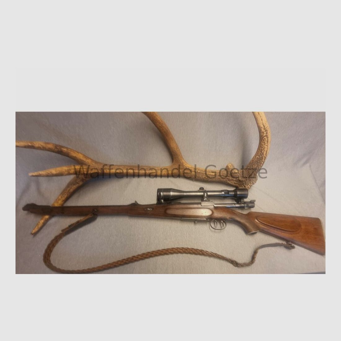 Mauser, elegant conversion in English style, collector's weapon 7x57, image 1 of 7