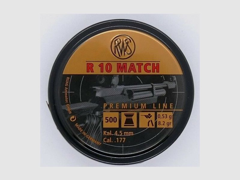 RWS R 10 0,53g 500 pièces 4,50 mm