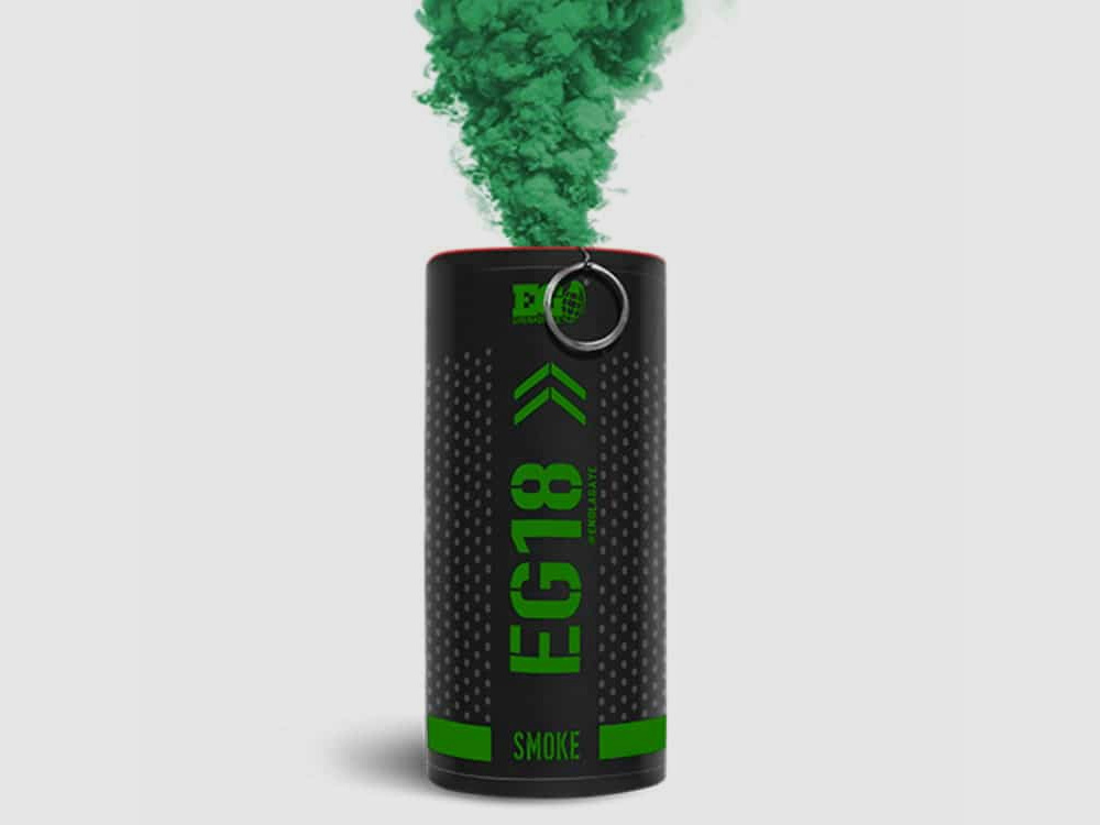 Enolagaye EG18 Grenade fumigène à haute sortie avec allumeur (vert)