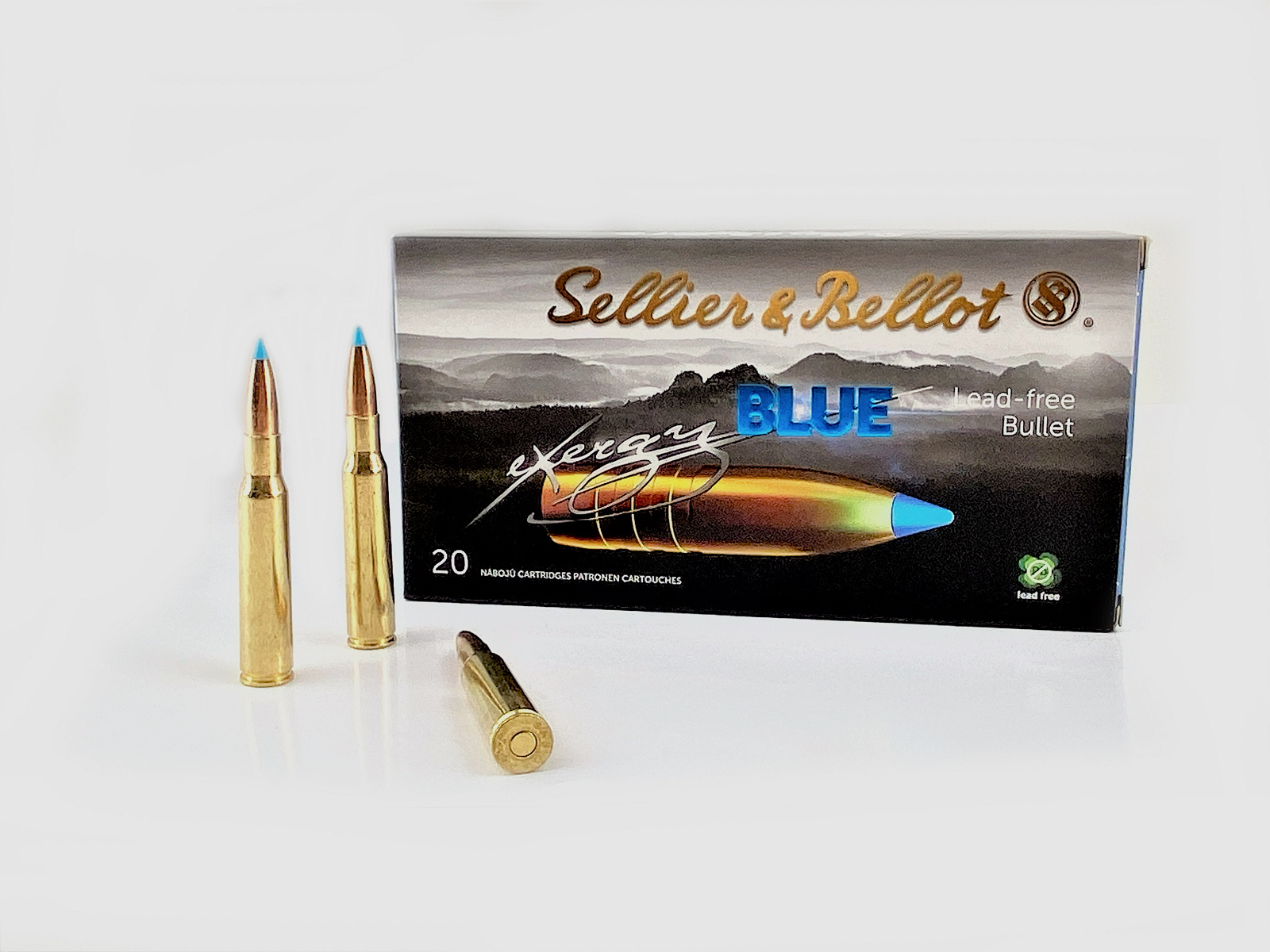 S&B Büchsenpatrone 7x57 tipped eXergy blue 9,7g/150grs