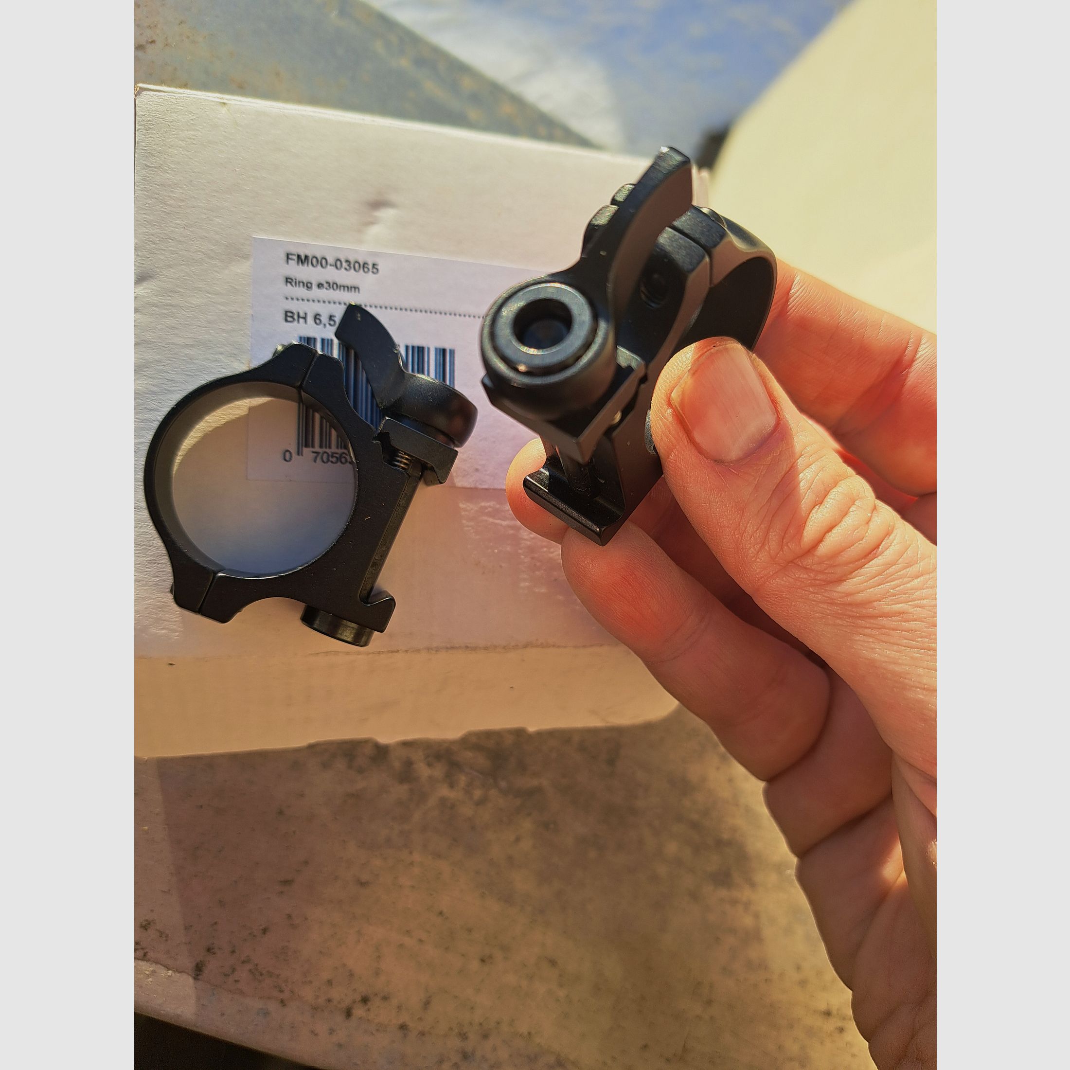 2x Dentler Ring Montage 30mm diamètre hauteur 6,5mm avec serrage rapide de Era d'occasion