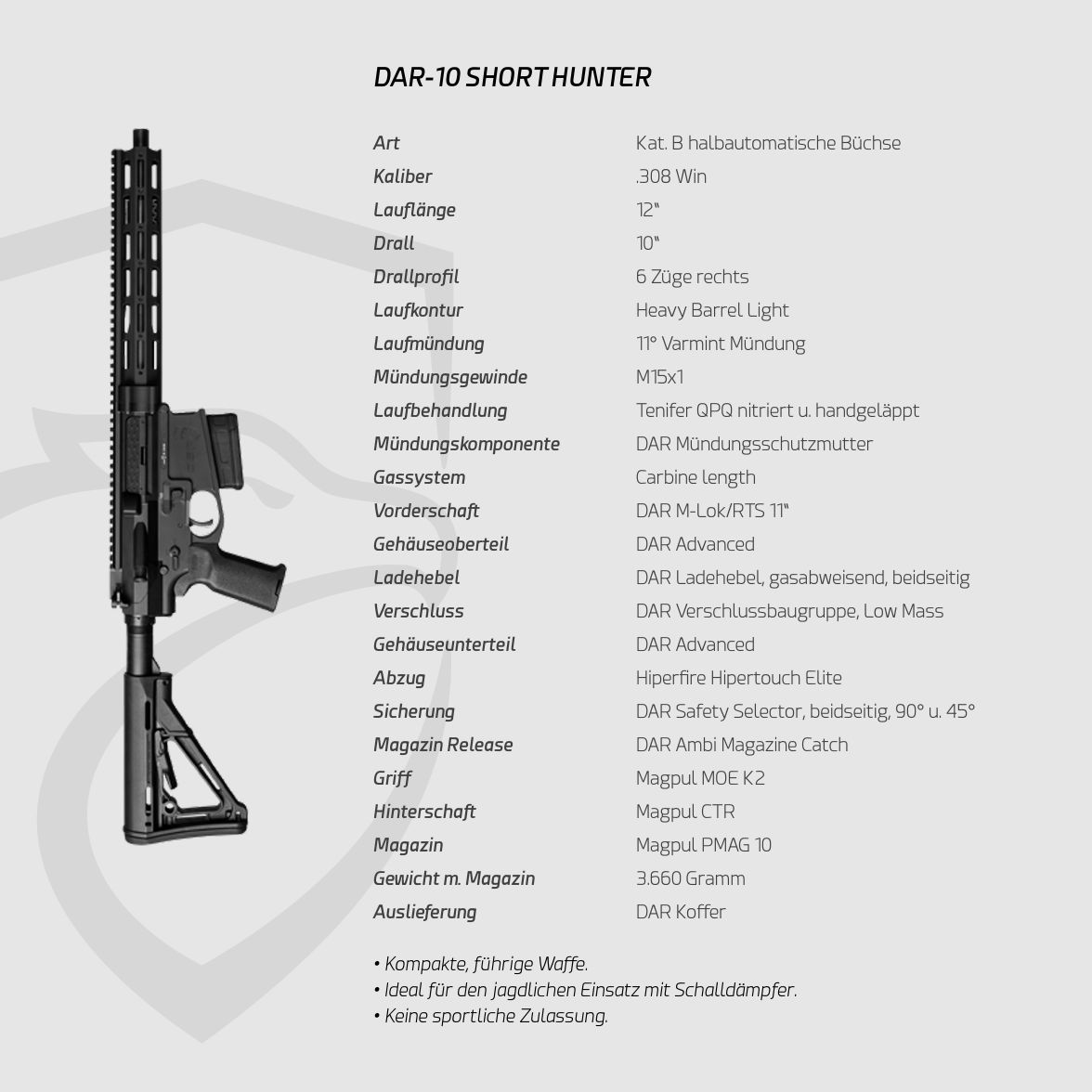 DAR-10 SHORT HUNTER