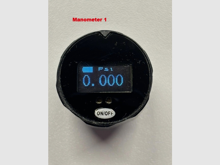 2x digital pressure gauge 25mm (M8, 4500 PSI / 310 Bar) | NEW | for example for HP Max