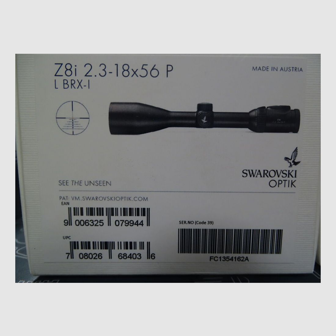 Swarovski Z8i 2,3-18x56 Abs L BRX-I NUOVO 2 pezzi in magazzino Z8I 2,3-18x56