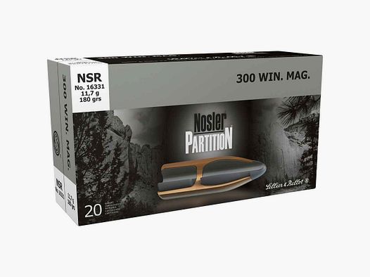 .300 Win. Mag. Nosler Partition 11,7g/180grs. Sellier & Bellot