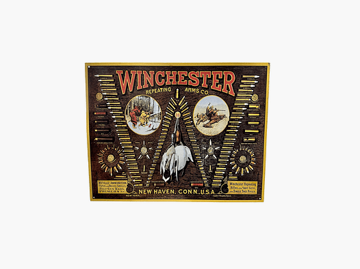 METALLPLAKETTE WINCHESTER WIN W GESCHOSS